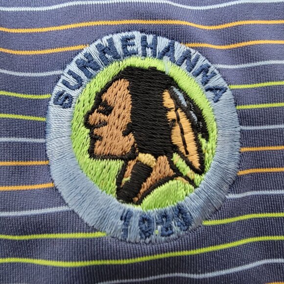 Peter Millar Summer Comfort Golf Polo Shirt Size Large Men's Blue Striped‎ - Picture 4 of 6